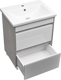 Stella Polare Тумба под раковину Браво 60 слэйт / лакобель белое – фотография-5